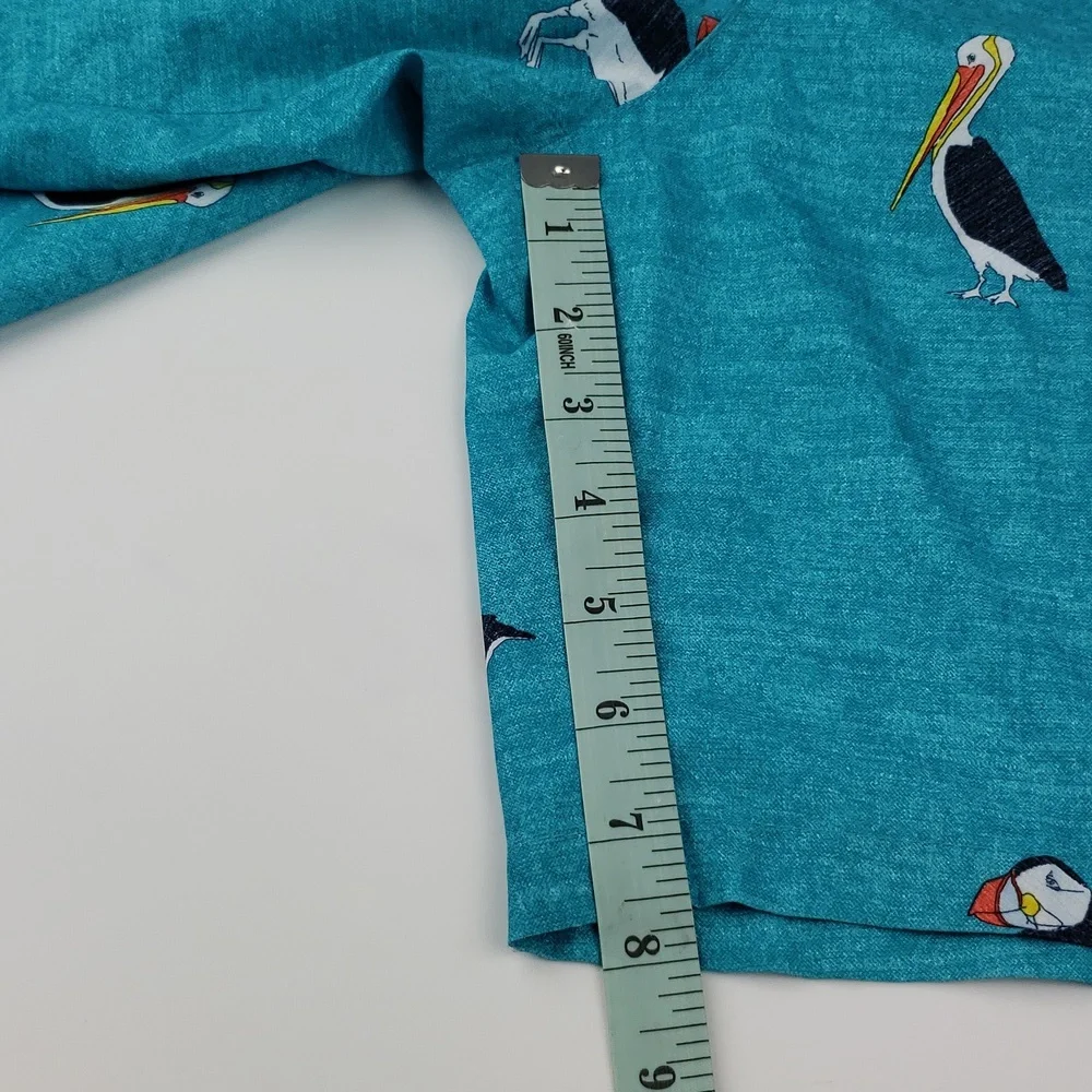 AD HOC Lined Swim Trunks Size XL in Blue-Bird Themed Side Pockets Drawstring